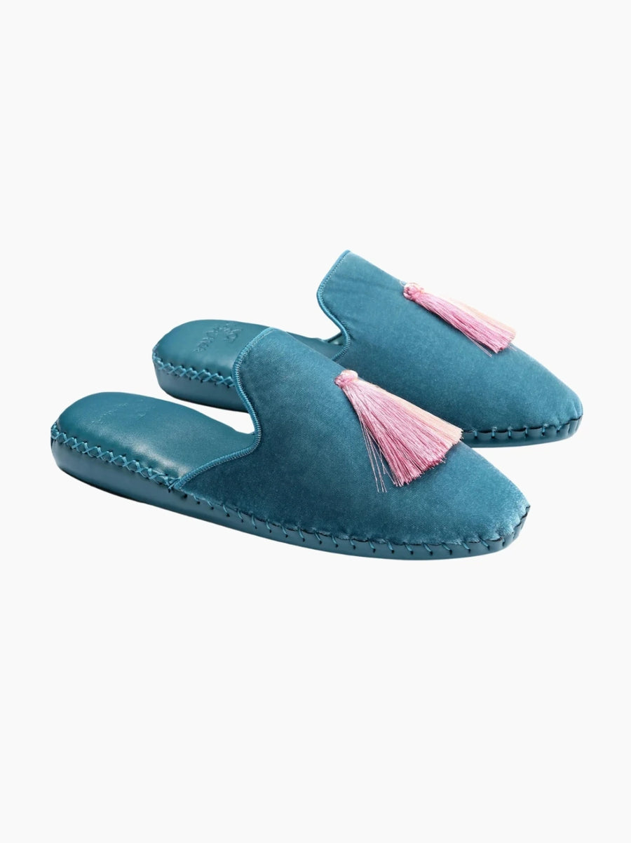 Velvet Tassel Slippers