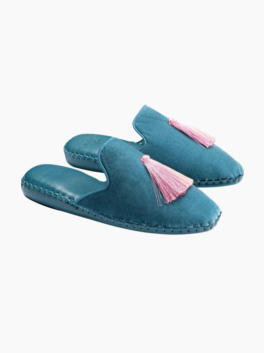 Velvet Tassel Slippers