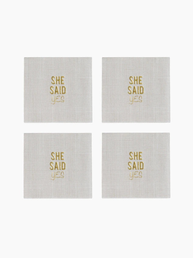 She Said Yes Disposable Napkin Set