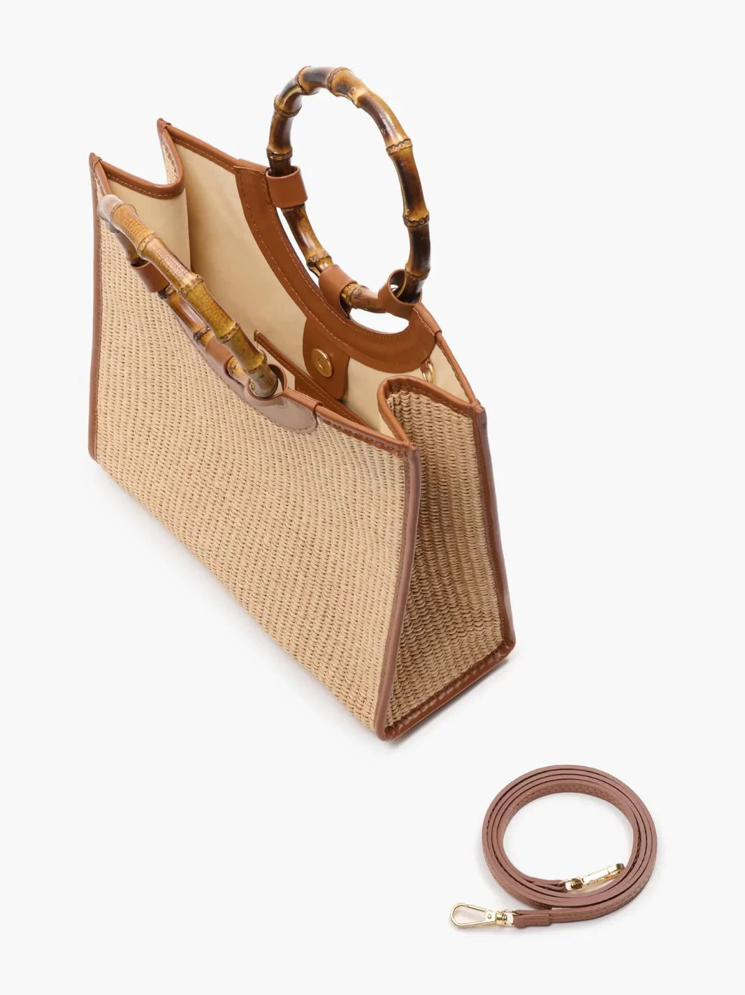 Straw Bamboo Tote