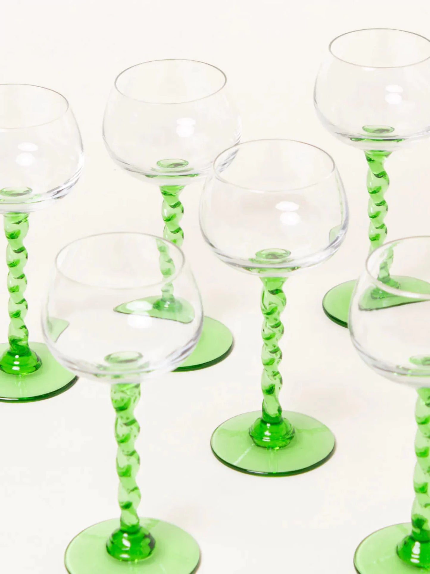 Green Liquor Glasses Set of 6