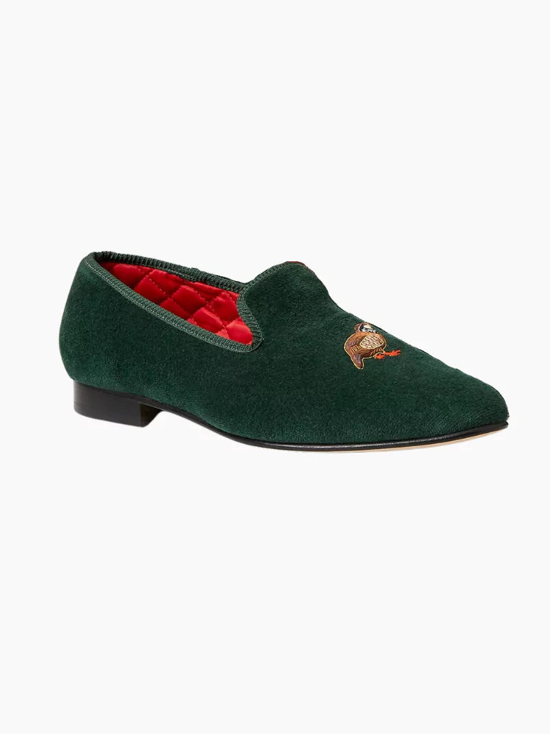 Velvet Partridge Slippers