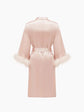 Bride-To-Be Feathered Silk Robe