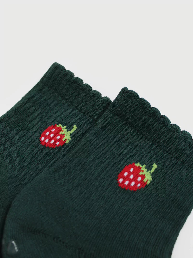 Strawberry Ankle Pilates Socks