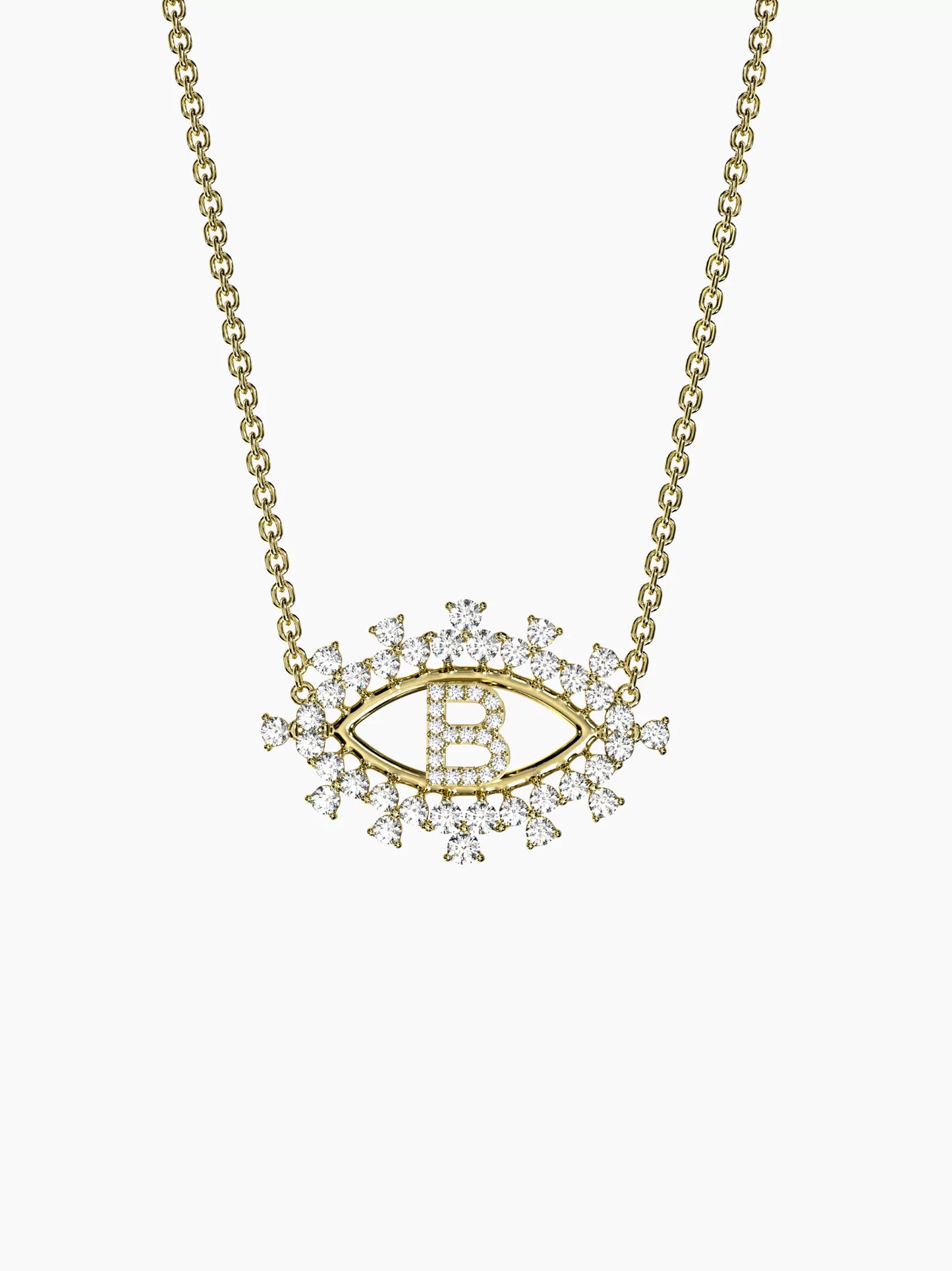 Sara Diamond Letter Necklace