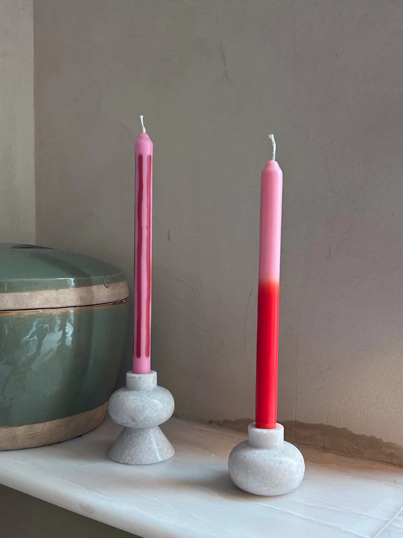 Rhubarb Dinner Candles Set of 2