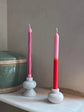 Rhubarb Dinner Candles Set of 2