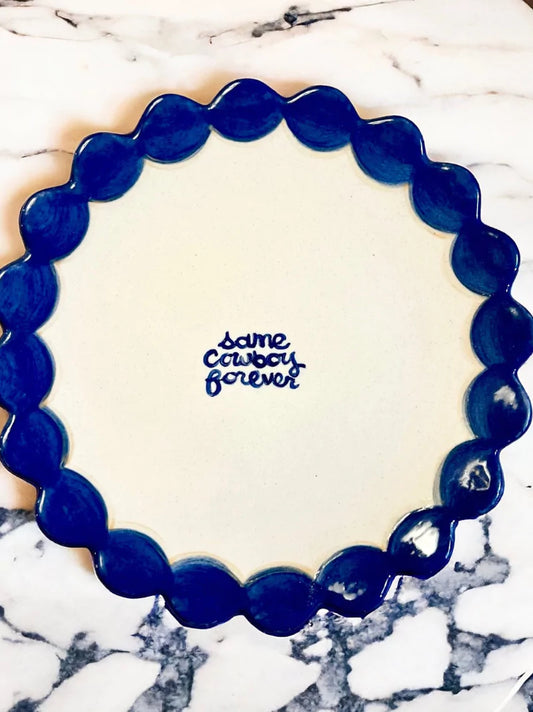 Same Cowboy Forever Scalloped Dessert Plate