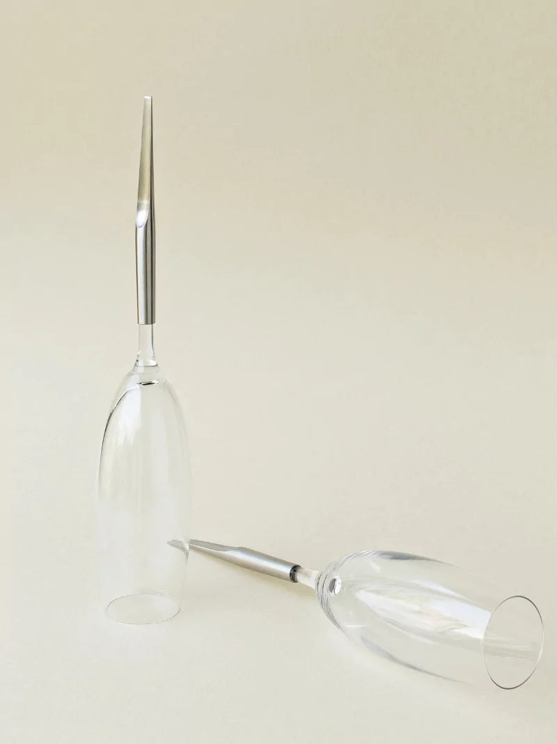 Crystal Picnic Champagne Glasses Set of 2