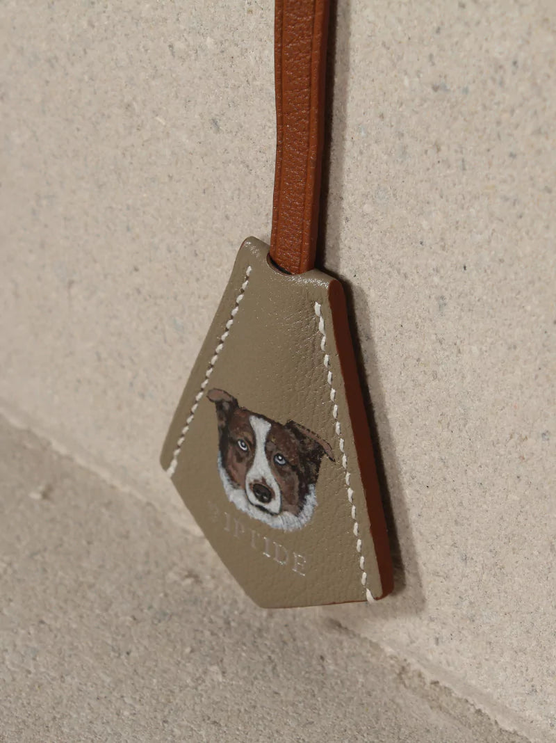 Taupe Leather Pet Charm
