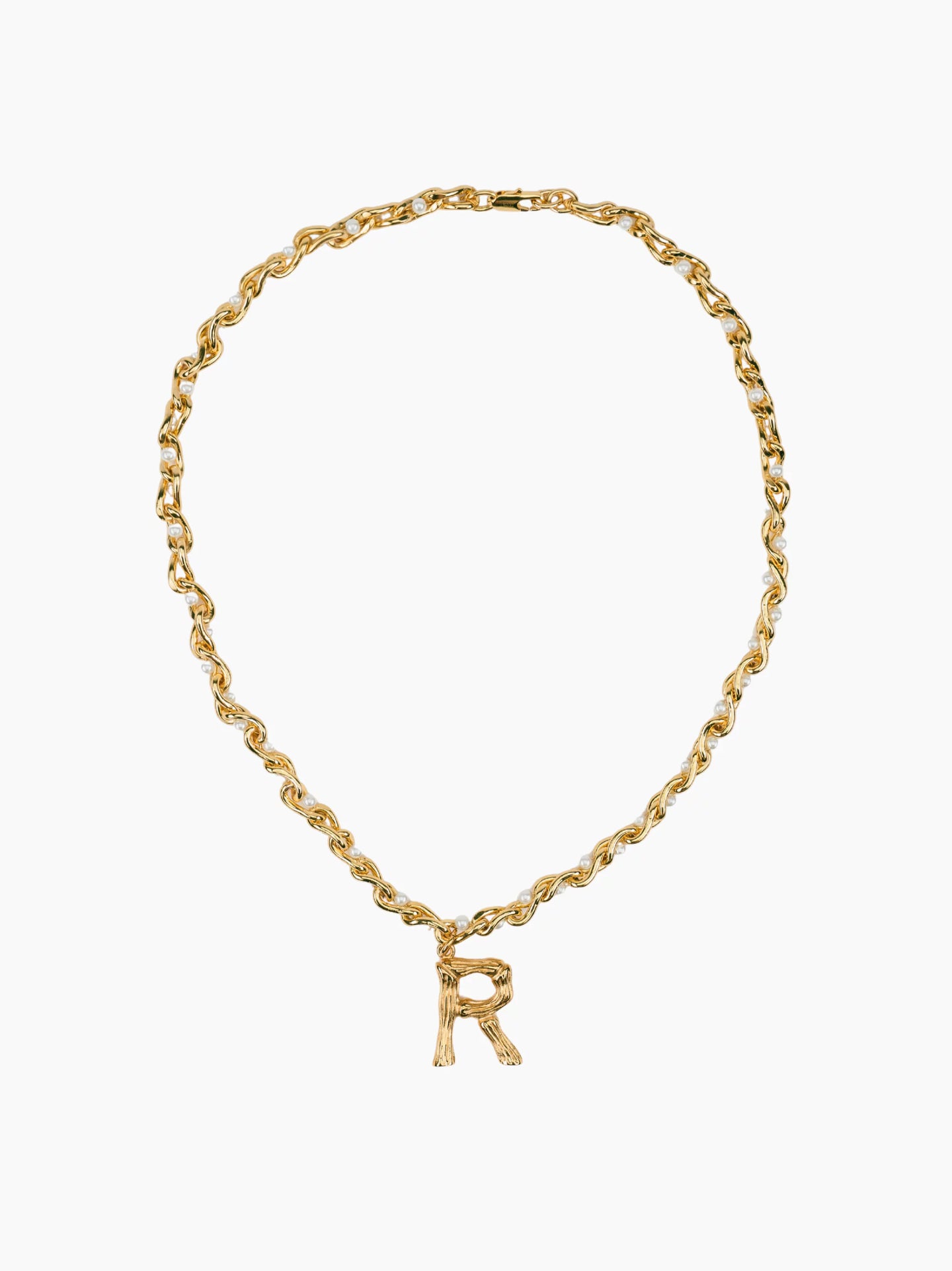 Pearl Gold Initial Chain