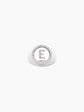 Clear Letter Signet Ring