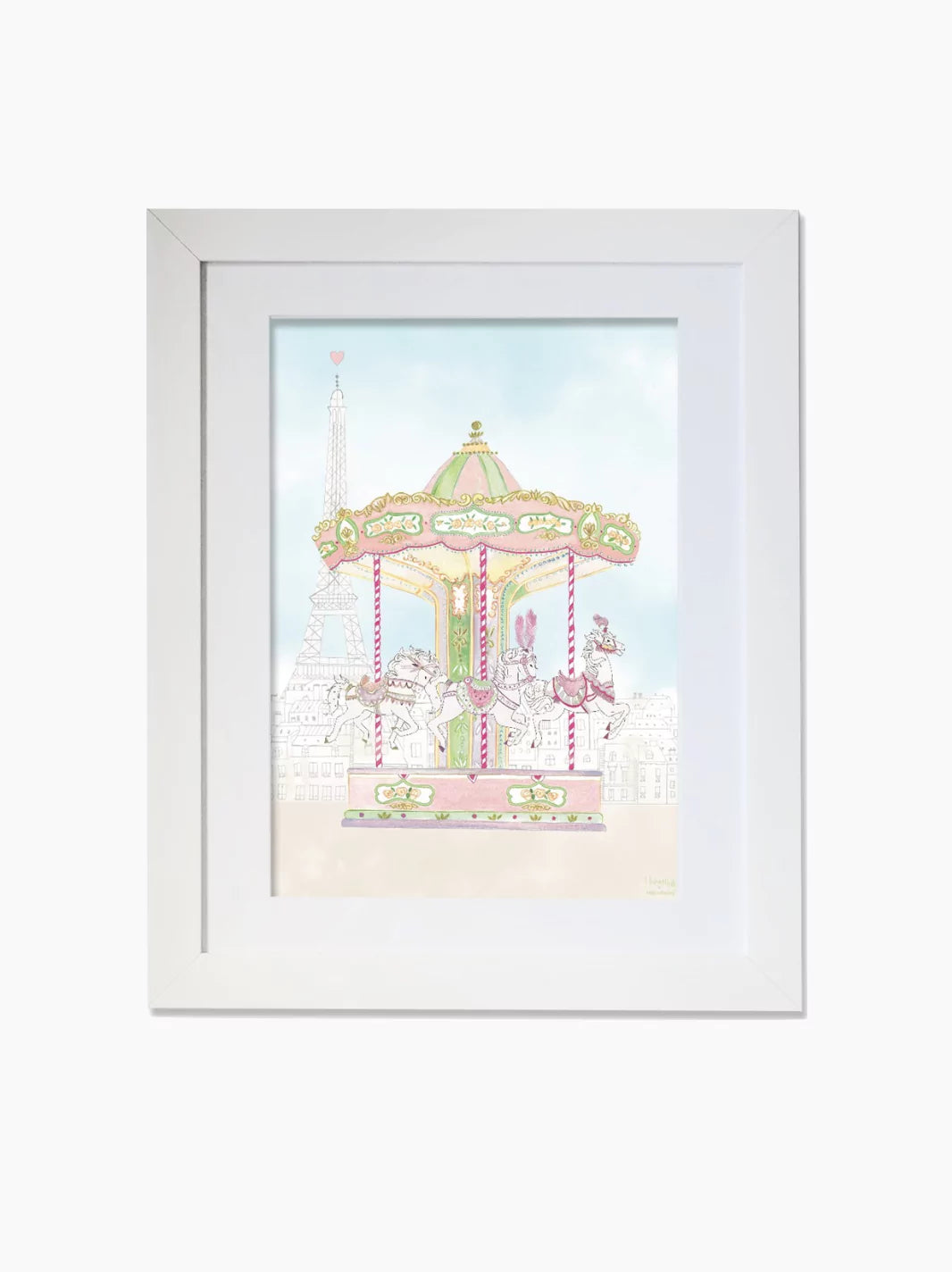 Personalised Carousel at The Trocadero Kids Art Print