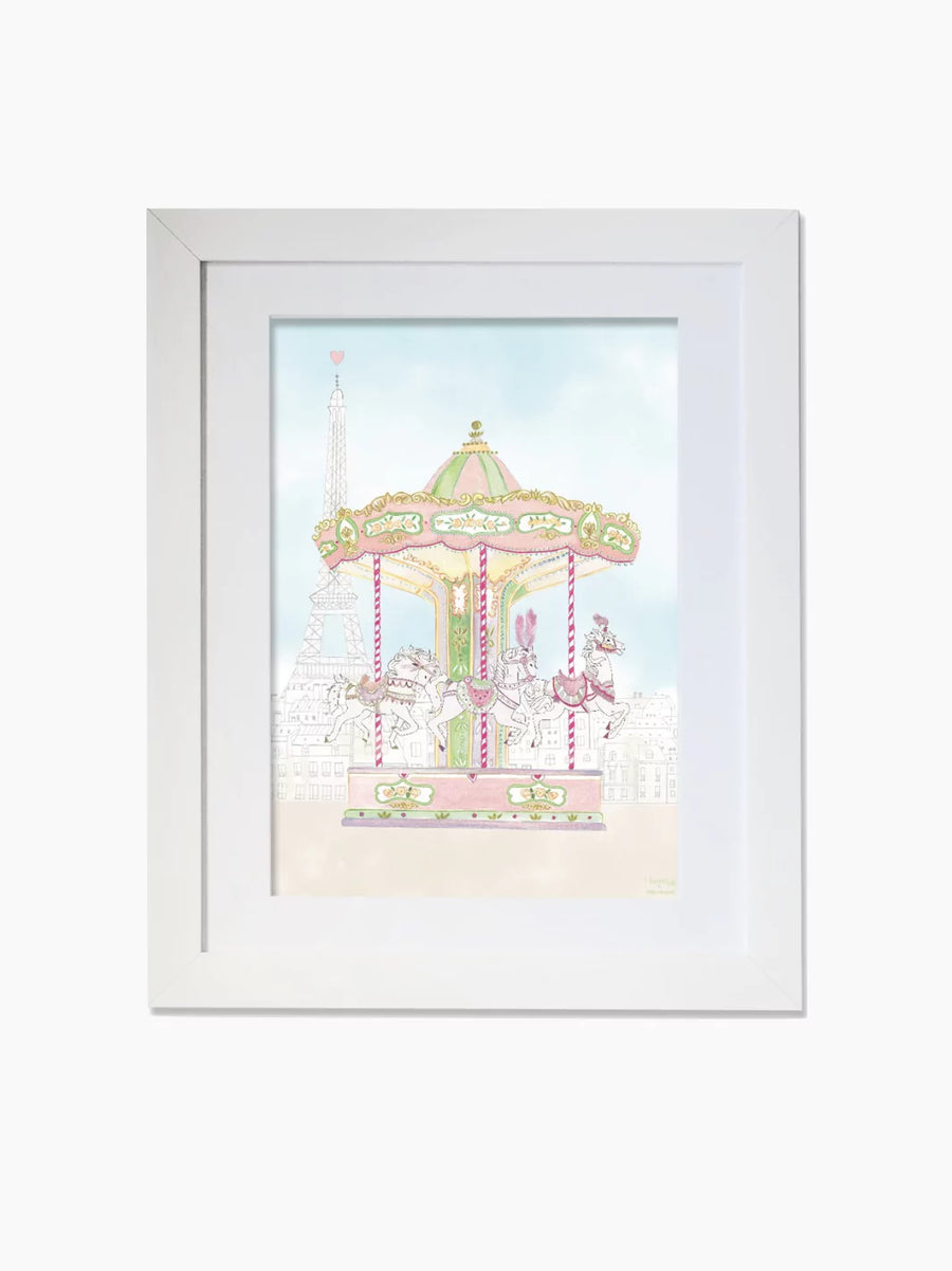 Personalised Carousel at The Trocadero Kids Art Print