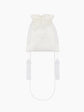 White Silk Satin Pouch Bag