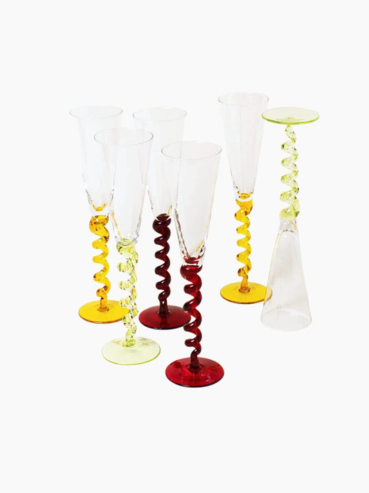 Curly Flutes Set of 6