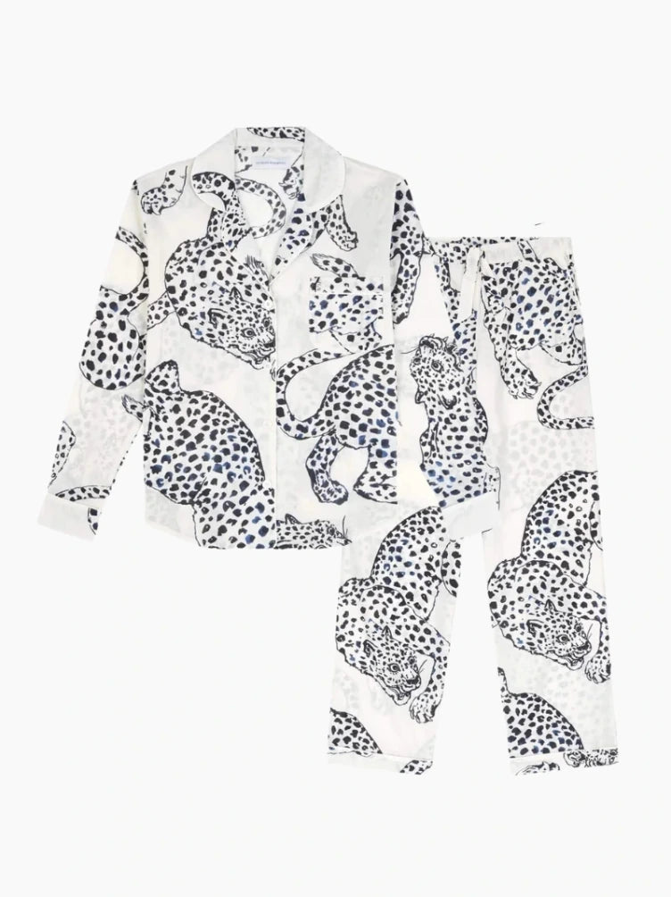 Personalised Leopard Long Pyjama Set