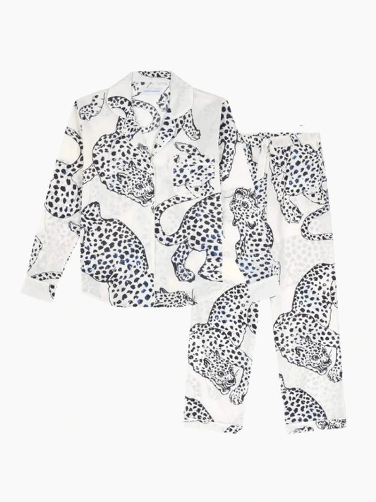 Personalised Leopard Long Pyjama Set