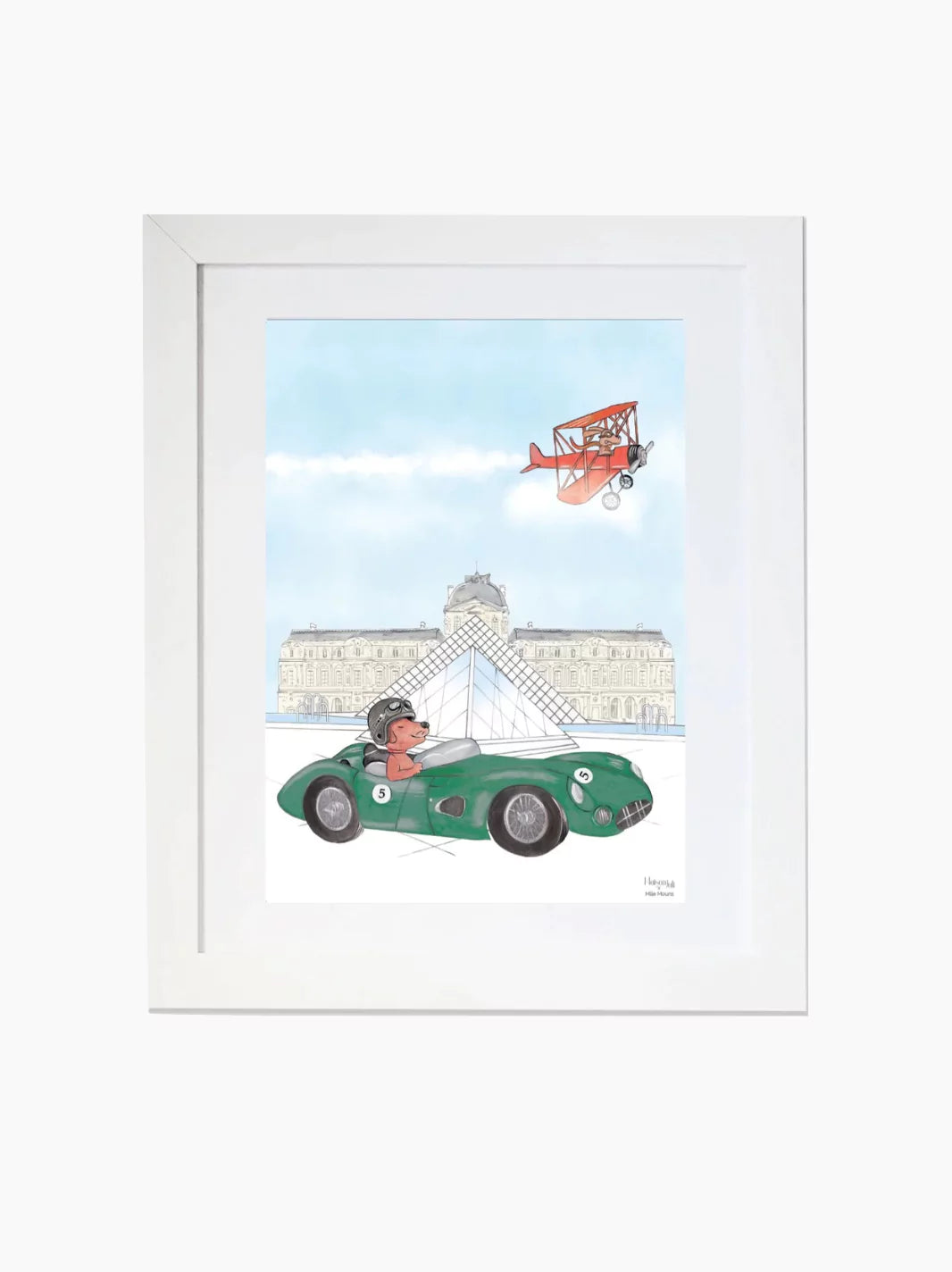 Personalised Sports Car Driving by The Louvre Kids Art Print