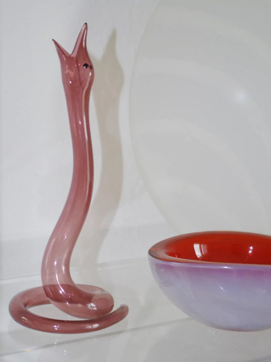 Vintage Red Snake Vase