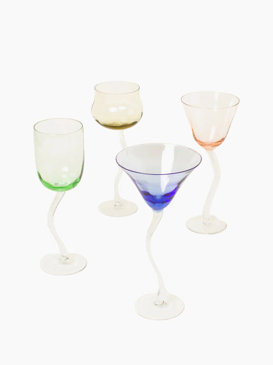 Mixed Cocktail Glasses Set of 4