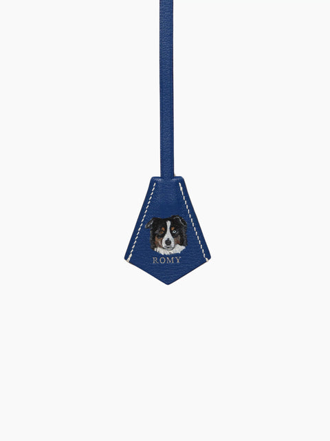 Royal Blue Leather Pet Charm