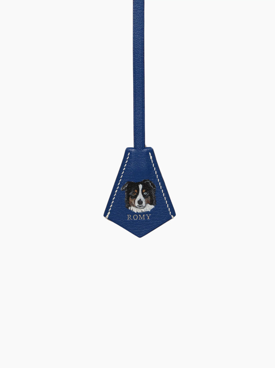 Royal Blue Leather Pet Charm