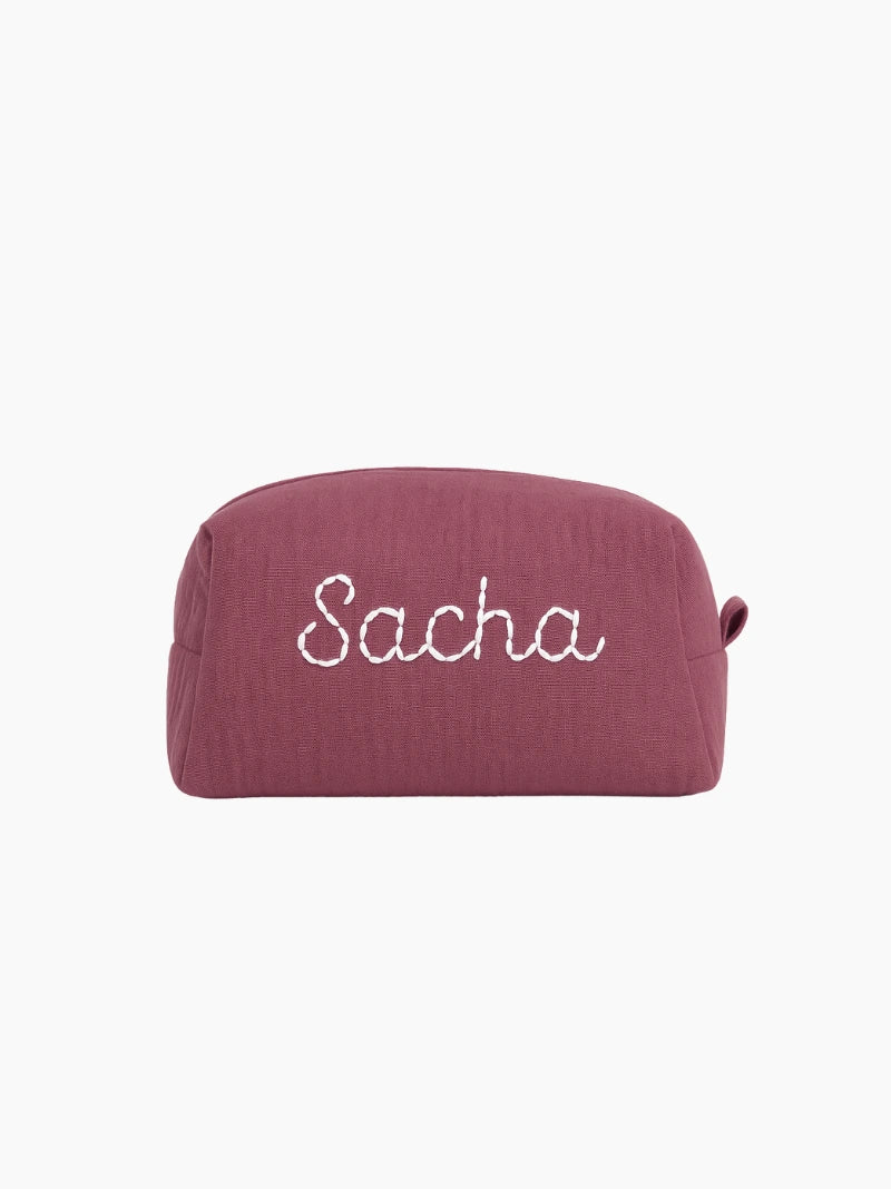 Personalised Bordeaux Baby Toiletry Bag