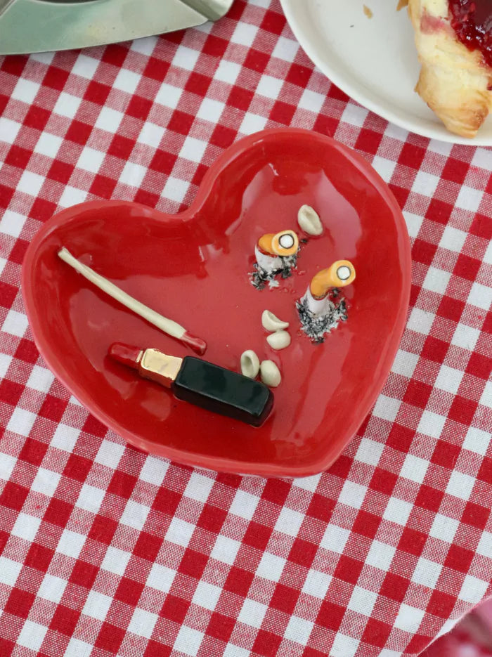 Lipstick Heart Ashtray