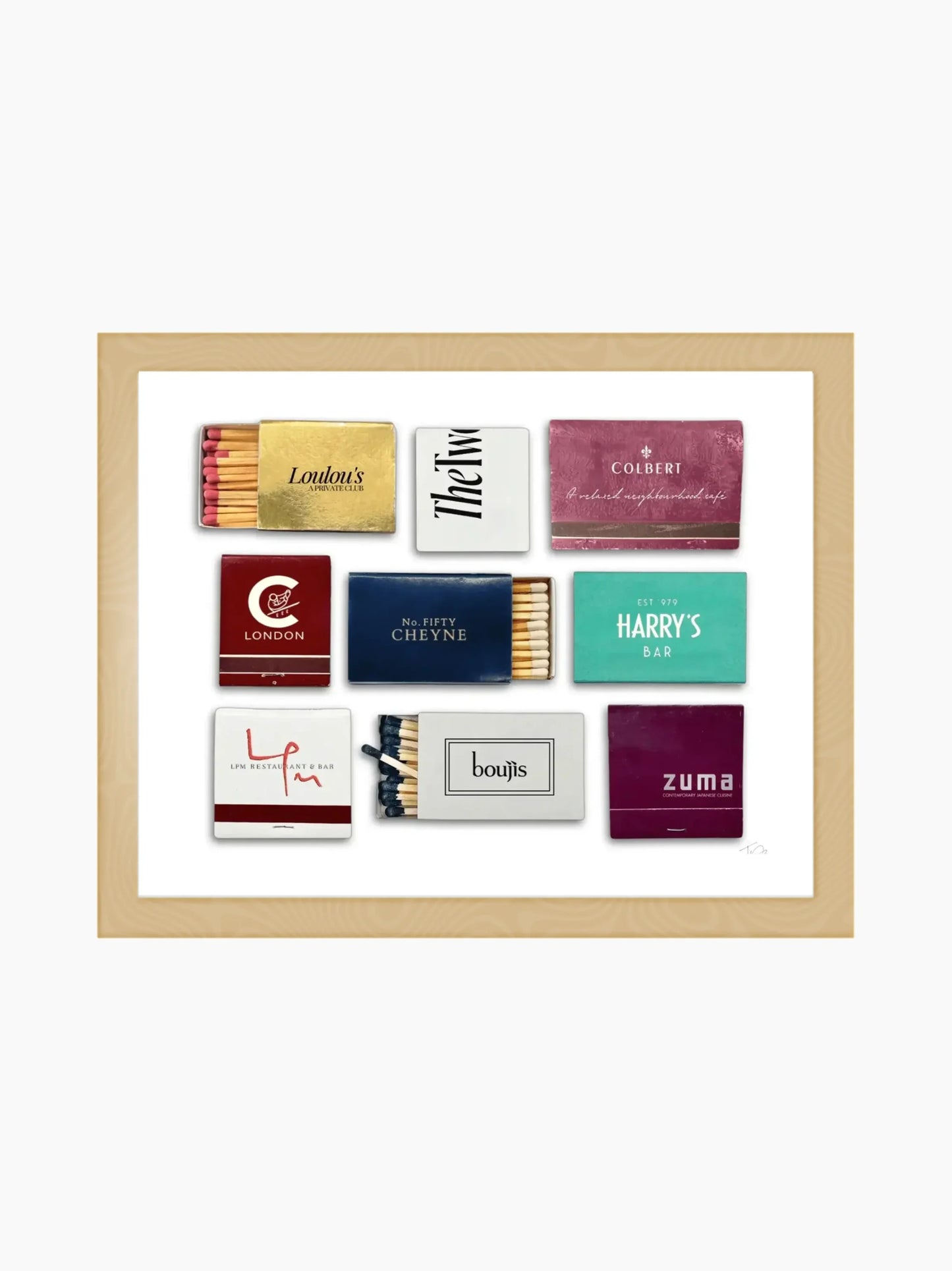 London Matchbook Print