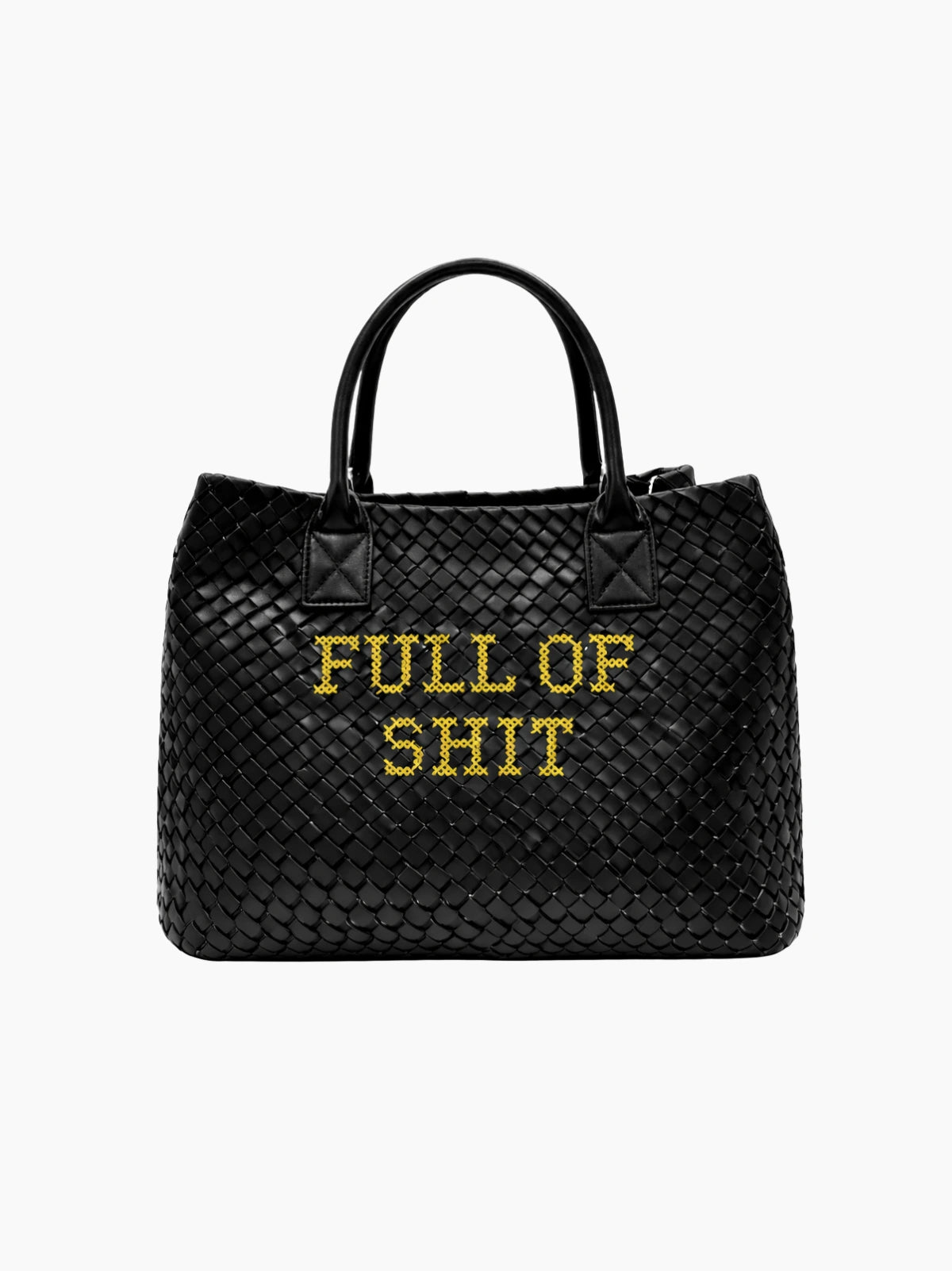 Full Of Shit Embroidered Woven Bag