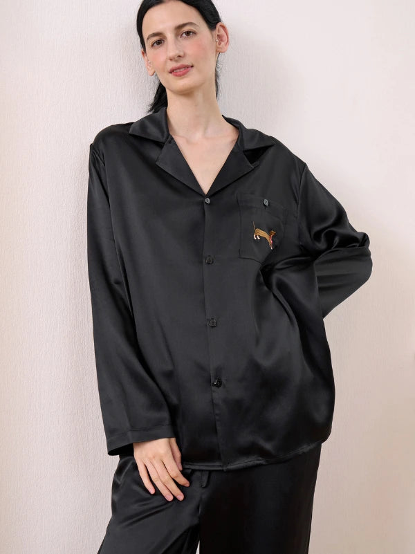 Dachshund Silk Long Pajama Set