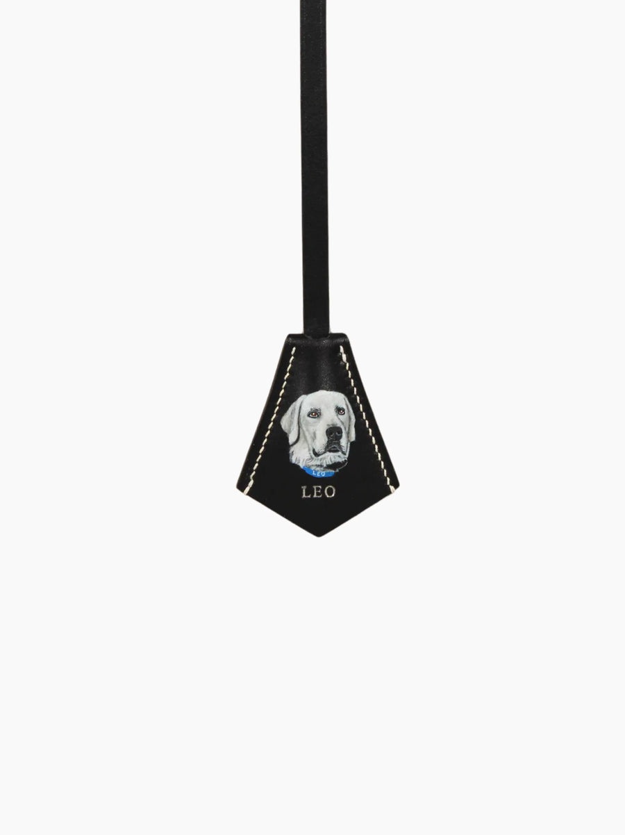 Black Leather Pet Charm