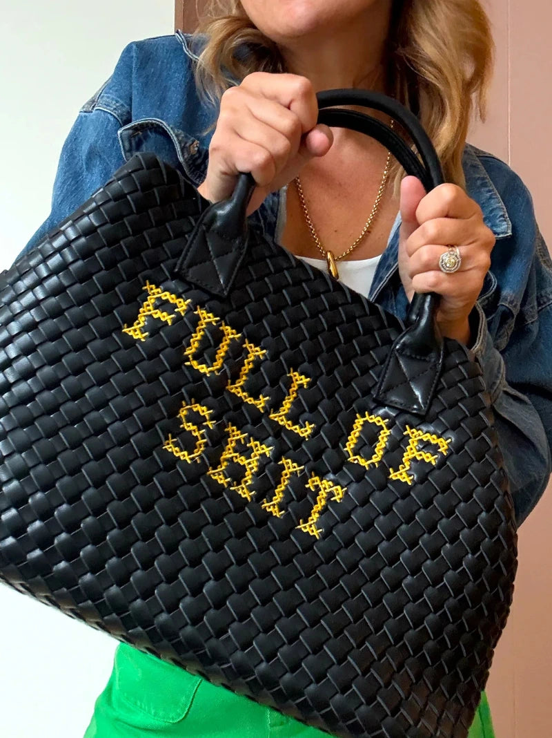 Full Of Shit Embroidered Woven Bag