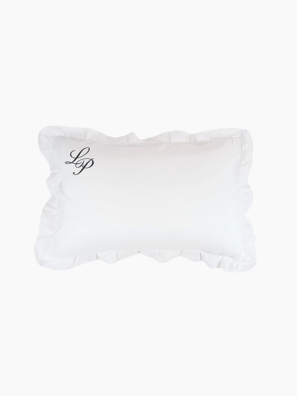 Ruffled Initial Pillowcase