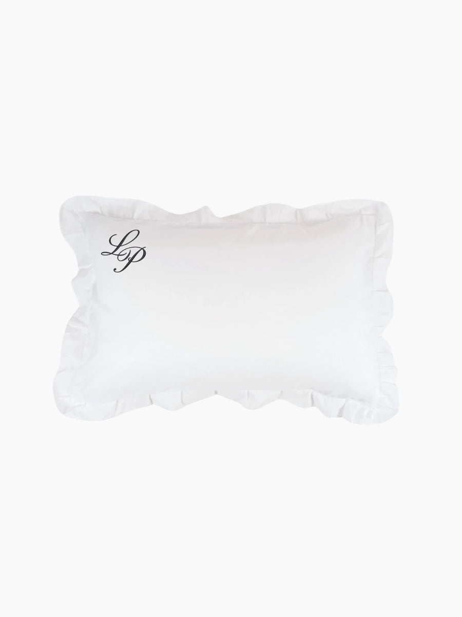 Ruffled Initial Pillowcase
