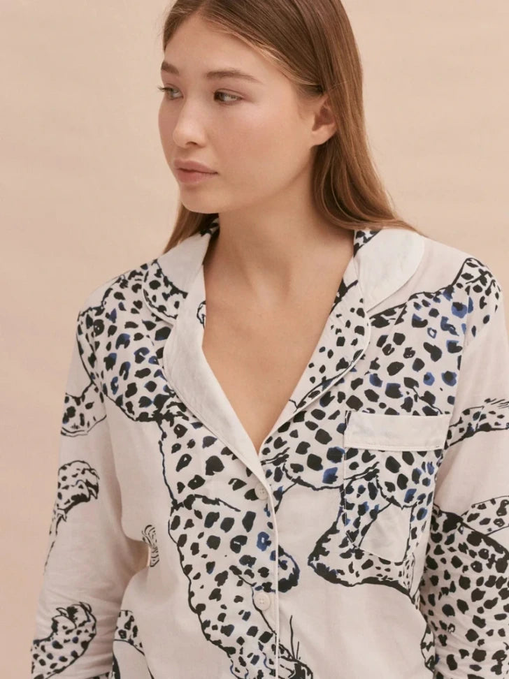 Personalised Leopard Long Pyjama Set