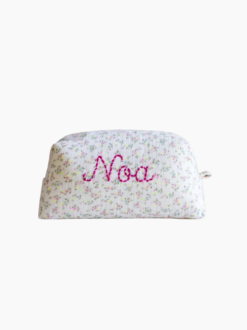 Personalised Yellow Floral Baby Toiletry Bag