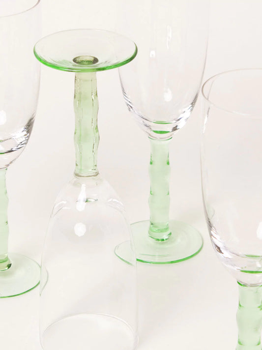 Green Flutes Set of 4