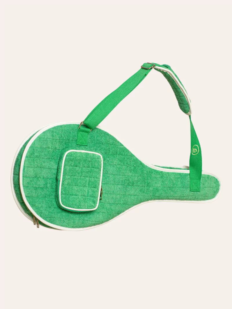Green Terrycloth Tennis Racket Case