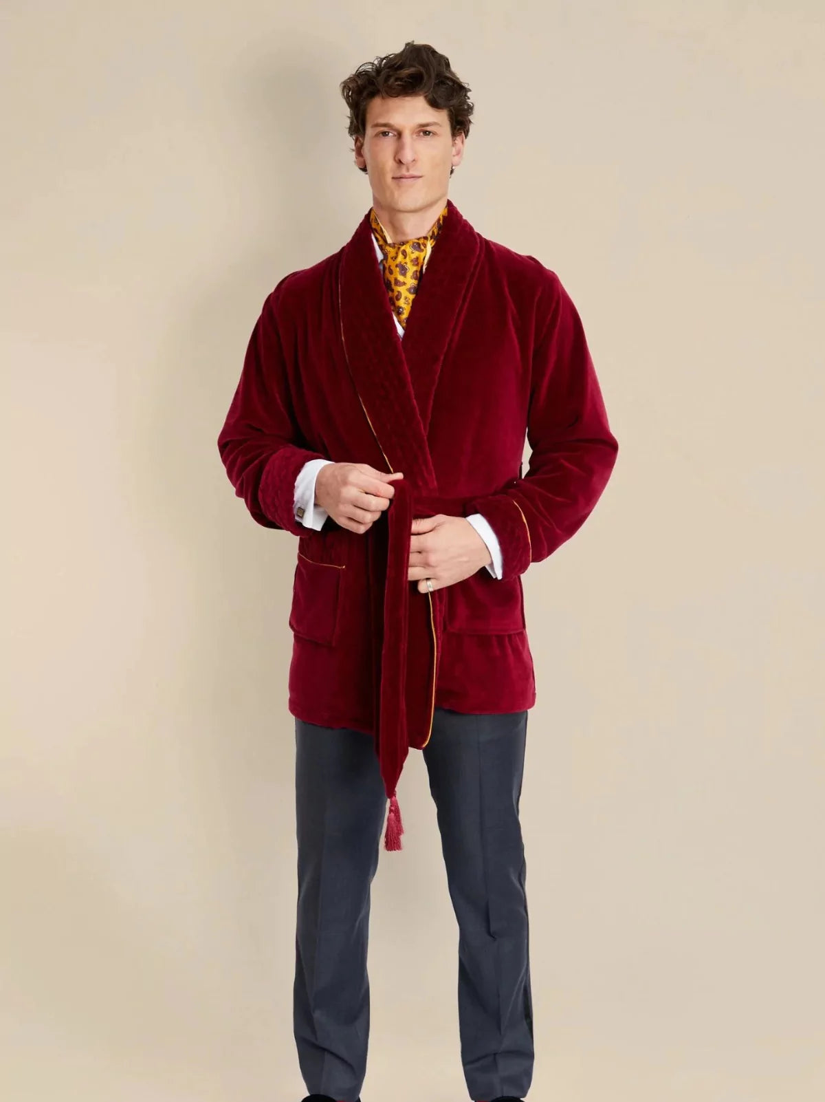 Howard Short Velvet Smoking Jacket