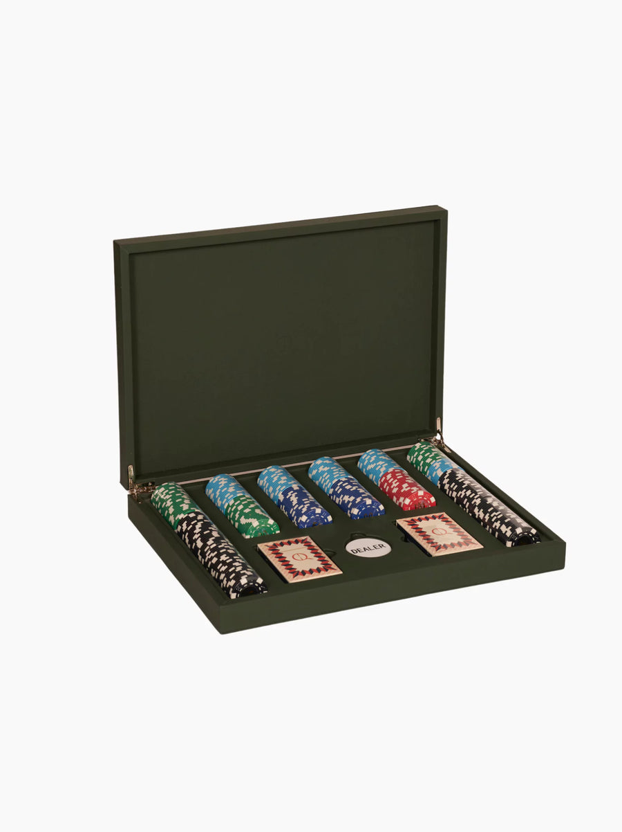Leather Poker Set
