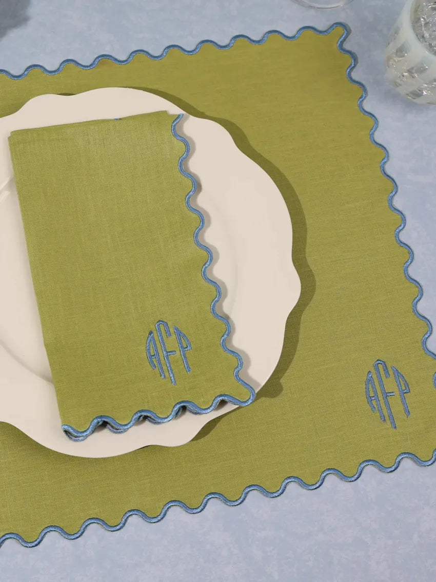 Personalised Dinner Napkins Set