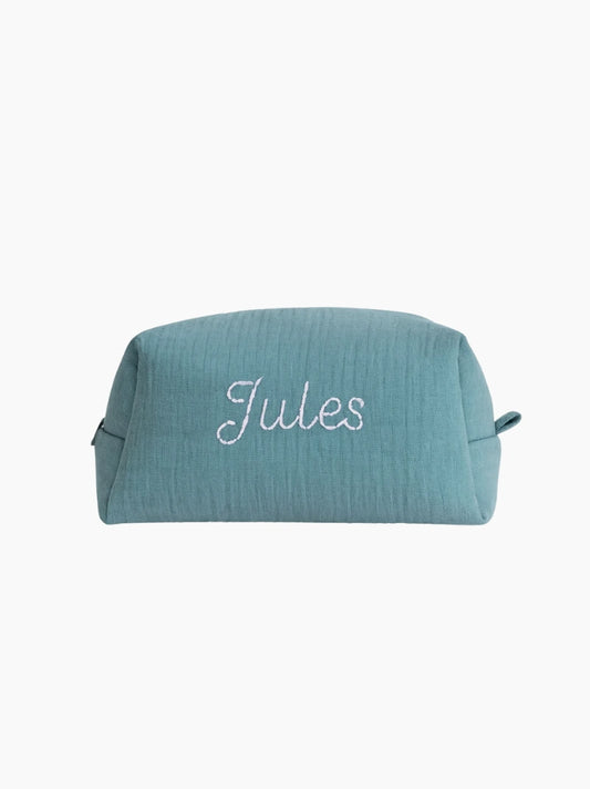 Personalised Azur Blue Baby Toiletry Bag