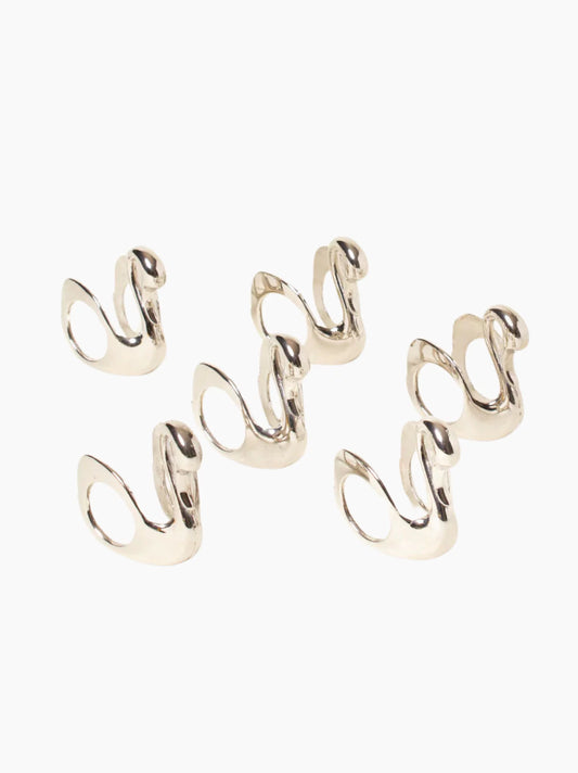 Swan Napkin Rings Set of 6