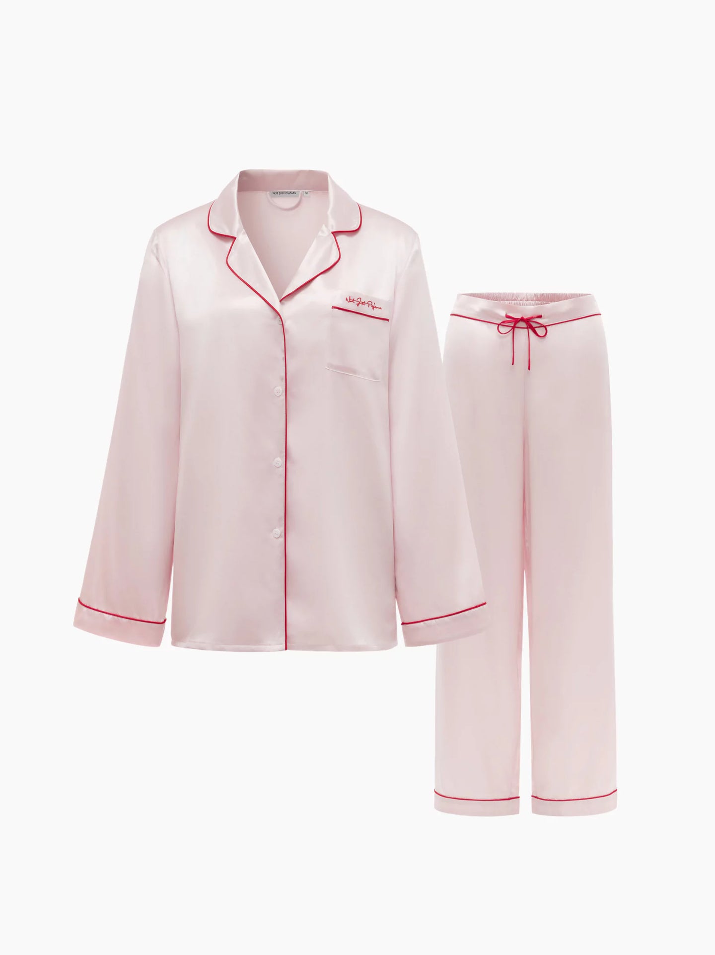 Little Heart Silk Long Pyjama Set