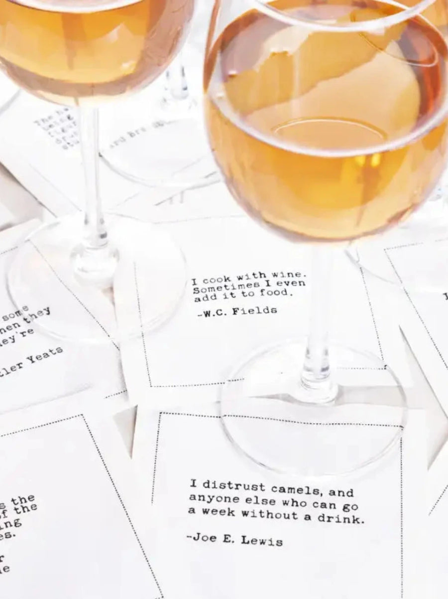 Drinking Quotes Organic Cotton Cocktail Napkins