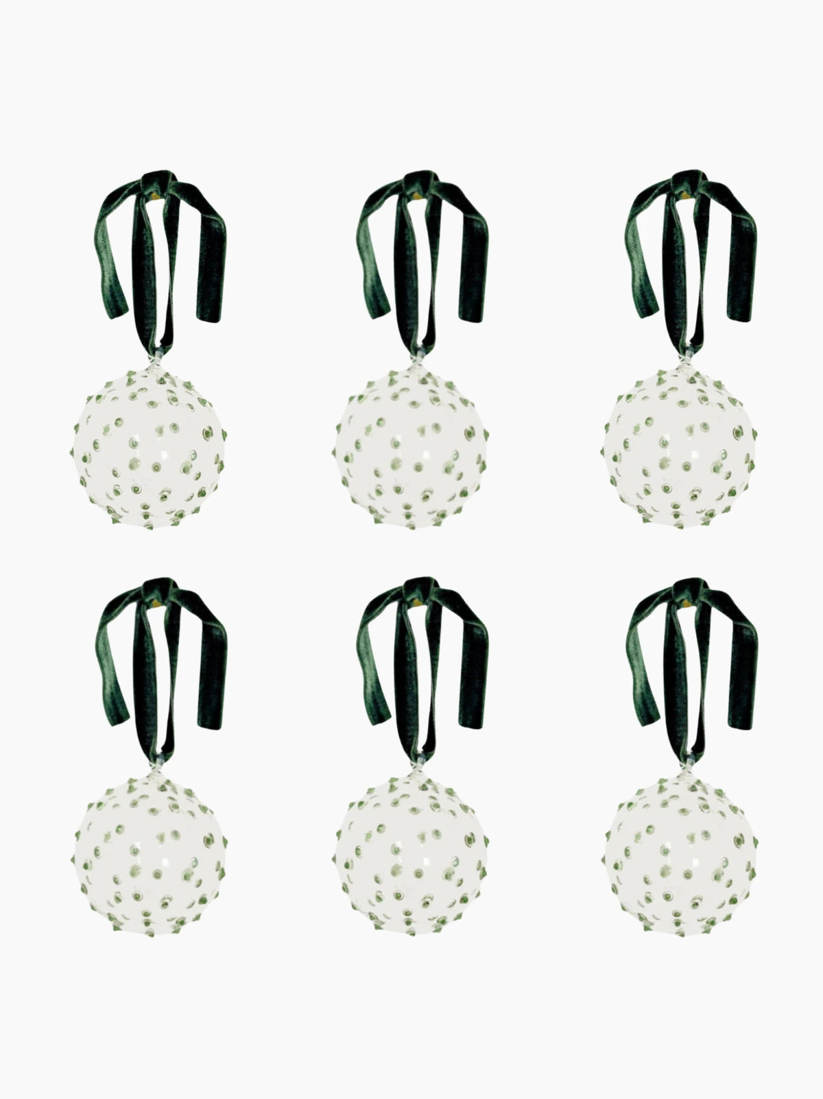 Pom Glass Baubles Set of 6