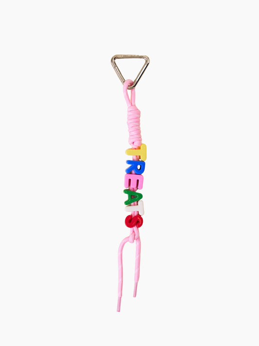 Pink Rope Letter Bag Charm