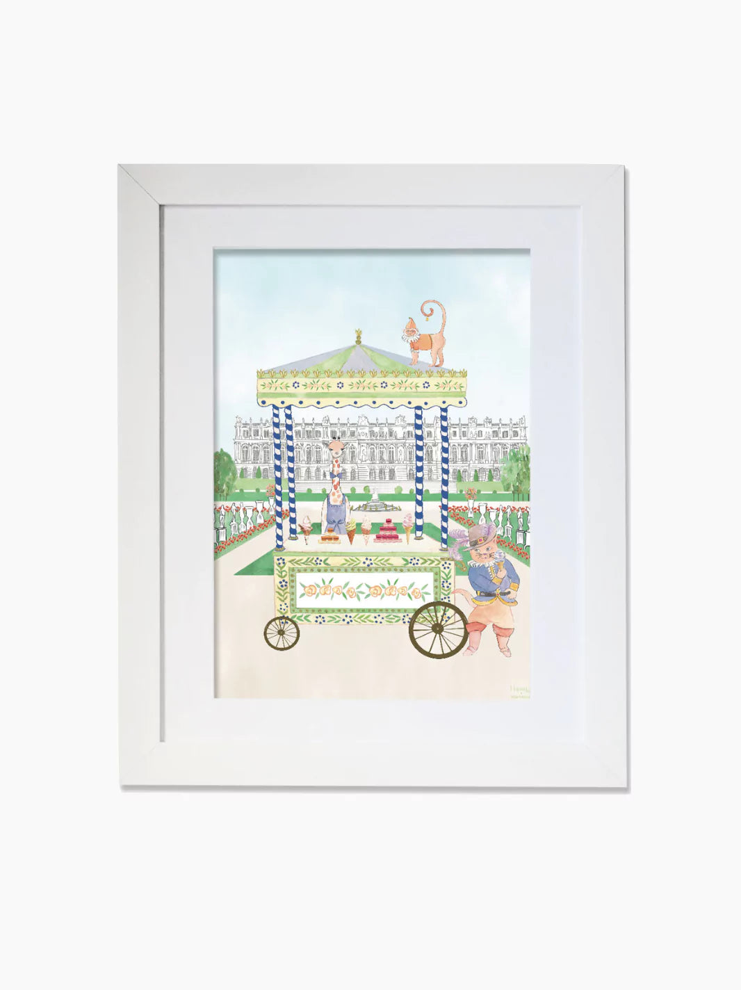 Personalised Ice-Cream Stand in The Palace of Versailles Kids Art Print
